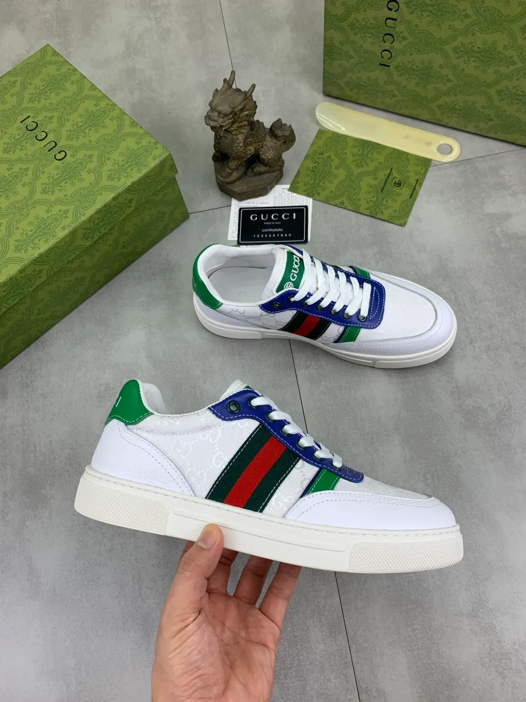 Men's men's shoes 💰P420💰【New style】(GUCCI) official website's latest 🎁🎁casual and fashionable men's shoes👟, hot style 💥 style is simple and elegant, exclusive for trendy men. Unique official website's latest brand double G element Elements 👑 Original Gucci decoration, fashionable and generous, original calfskin fabric ✅ Fully imported first-layer pigskin lining, official website designated wear-resistant, lightweight original rubber casual outsole, classic model taken in real life 🎬39-44 5️⃣ colors available